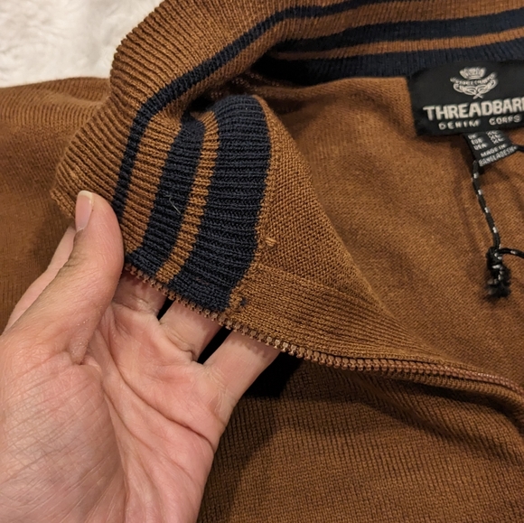 NWT Threadbare half zip up sweater - Picture 2 of 4
